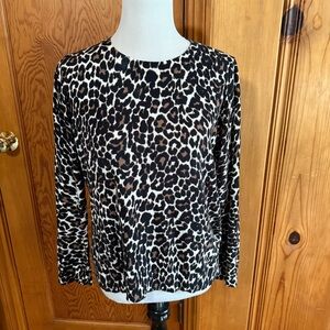 J Crew Factory Leopard Sweater Top